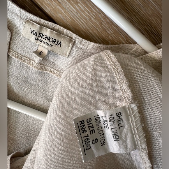 🖤 Via Signorla 100% Linen dress with great condition and clean no stains. - Picture 7 of 7